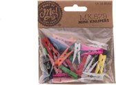 Knijper mini kleur - Mini wasknijpers - 35 stuks