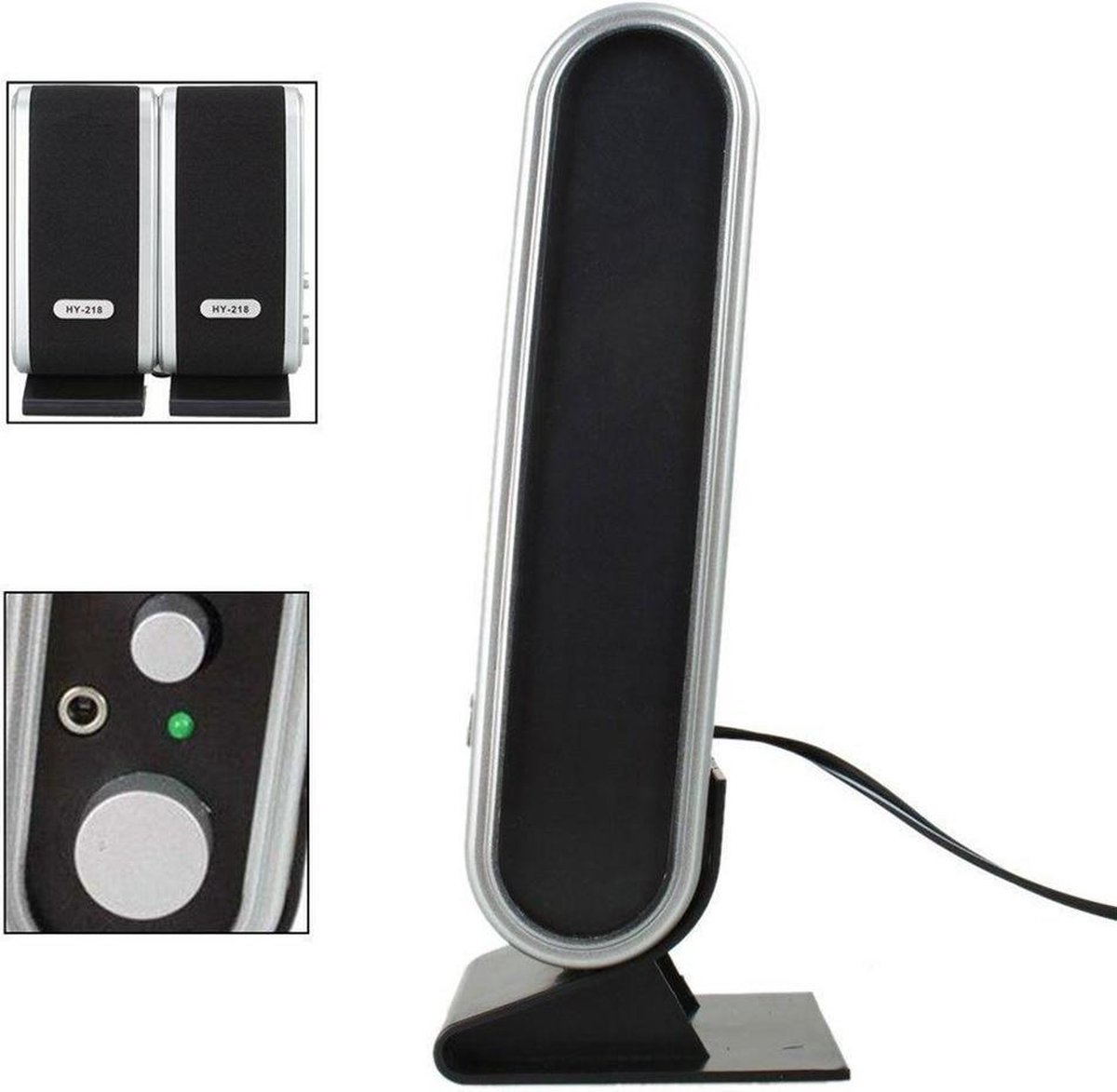 Mini USB Wired Computer Speakers – 3.5mm Jack, Stereo 2.0 – Portable For PC Laptop