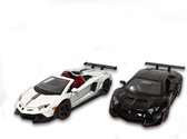 lamborghini aventador svj modelauto zwart / wit