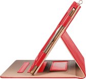 Dasaja leren case / hoes rood geschikt voor iPad Air 1 / Air 2 / 9.7 (2017) / 9.7 (2018) incl. standaard met 3 standen