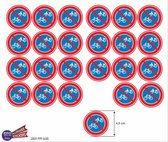 Geen fiets bromfietsen plaatsen verkeersbord stickers set 24 stuks