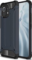 Xiaomi Mi 11 Hoesje - Mobigear - Outdoor Serie - Hard Kunststof Backcover - Marineblauw - Hoesje Geschikt Voor Xiaomi Mi 11