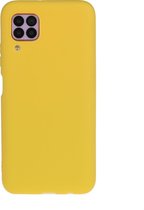 Huawei P40 Lite Hoesje - Mobigear - Color Serie - TPU Backcover - Geel - Hoesje Geschikt Voor Huawei P40 Lite