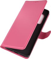 Motorola Edge Plus Hoesje - Mobigear - Classic Serie - Kunstlederen Bookcase - Roze - Hoesje Geschikt Voor Motorola Edge Plus