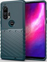 Motorola Edge Plus Hoesje - Mobigear - Groove Serie - TPU Backcover - Groen - Hoesje Geschikt Voor Motorola Edge Plus
