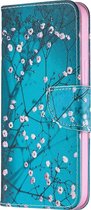 Apple iPhone 12 Pro Max Hoesje - Mobigear - Design Serie - Kunstlederen Bookcase - Almond Blossoms - Hoesje Geschikt Voor Apple iPhone 12 Pro Max