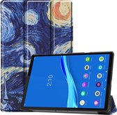 Lenovo Tab M10 Plus Hoes - Mobigear - Tri-Fold Serie - Kunstlederen Bookcase - The Starry Night - Hoes Geschikt Voor Lenovo Tab M10 Plus