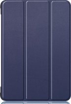 Hoes - Mobigear - Tri-Fold Serie - Kunstlederen Bookcase - Donkerblauw - Hoes Geschikt Voor