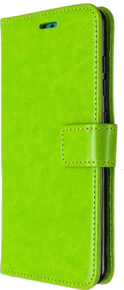 Mobigear Telefoonhoesje geschikt voor Samsung Galaxy A51 Hoesje | Mobigear Wallet Bookcase Portemonnee | Pasjeshouder voor 3 Pasjes | Telefoonhoesje voor Pinpas / OV Kaart / Rijbewijs - Groen