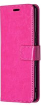 Sony Xperia L4 Hoesje - Mobigear - Wallet Serie - Kunstlederen Bookcase - Roze - Hoesje Geschikt Voor Sony Xperia L4