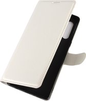 LG Velvet Hoesje - Mobigear - Classic Serie - Kunstlederen Bookcase - Wit - Hoesje Geschikt Voor LG Velvet