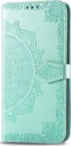 Mobigear Mandala Bookcase Hoesje - Geschikt voor OPPO A52 / A72 - Turquoise