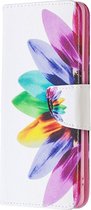 OPPO Find X2 Neo Hoesje - Mobigear - Design Serie - Kunstlederen Bookcase - Zonnebloem - Hoesje Geschikt Voor OPPO Find X2 Neo