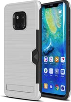 Mobigear Brushed Card Hardcase Hoesje - Geschikt voor Huawei Mate 20 Pro - Zilver