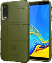 Samsung Galaxy A7 (2018) Hoesje - Mobigear - Rugged Shield Serie - TPU Backcover - Army Green - Hoesje Geschikt Voor Samsung Galaxy A7 (2018)