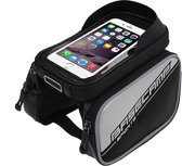BaseCamp telefoonhouder fiets - Universeel - Opbergruimte - Zwart / Zilver