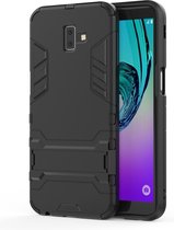 Samsung Galaxy J6 Plus Hoesje - Mobigear - Armor Stand Serie - Hard Kunststof Backcover - Zwart - Hoesje Geschikt Voor Samsung Galaxy J6 Plus