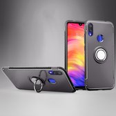 Xiaomi Redmi Note 7 Hoesje - Mobigear - Armor Ring Serie - Hard Kunststof Backcover - Grijs - Hoesje Geschikt Voor Xiaomi Redmi Note 7