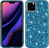 Apple iPhone 11 Pro Hoesje - Mobigear - Glitter Serie - Hard Kunststof Backcover - Blauw - Hoesje Geschikt Voor Apple iPhone 11 Pro