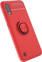 Samsung Galaxy A01 Hoesje - Mobigear - Armor Ring Serie - TPU Backcover - Rood - Hoesje Geschikt Voor Samsung Galaxy A01