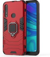 Huawei P Smart Z Hoesje - Mobigear - Armor Ring Serie - Hard Kunststof Backcover - Rood - Hoesje Geschikt Voor Huawei P Smart Z