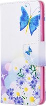 Huawei P40 Hoesje - Mobigear - Design Serie - Kunstlederen Bookcase - Flowers - Hoesje Geschikt Voor Huawei P40