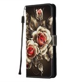 Samsung Galaxy S20 Ultra Hoesje - Mobigear - Design Serie - Kunstlederen Bookcase - Roses - Hoesje Geschikt Voor Samsung Galaxy S20 Ultra