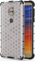 Motorola Moto G6 Hoesje - Mobigear - Honeycomb Serie - Hard Kunststof Backcover - Wit - Hoesje Geschikt Voor Motorola Moto G6