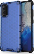 Mobigear Honeycomb Hardcase voor de Samsung Galaxy S20 - Blauw