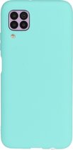 Huawei P40 Lite Hoesje - Mobigear - Color Serie - TPU Backcover - Turquoise - Hoesje Geschikt Voor Huawei P40 Lite