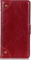 Mobigear Ranch Telefoonhoesje geschikt voor OPPO Reno 3 Pro Hoesje Bookcase Portemonnee - Bordeaux Rood