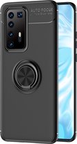 Huawei P40 Pro Hoesje - Mobigear - Armor Ring Serie - TPU Backcover - Zwart - Hoesje Geschikt Voor Huawei P40 Pro