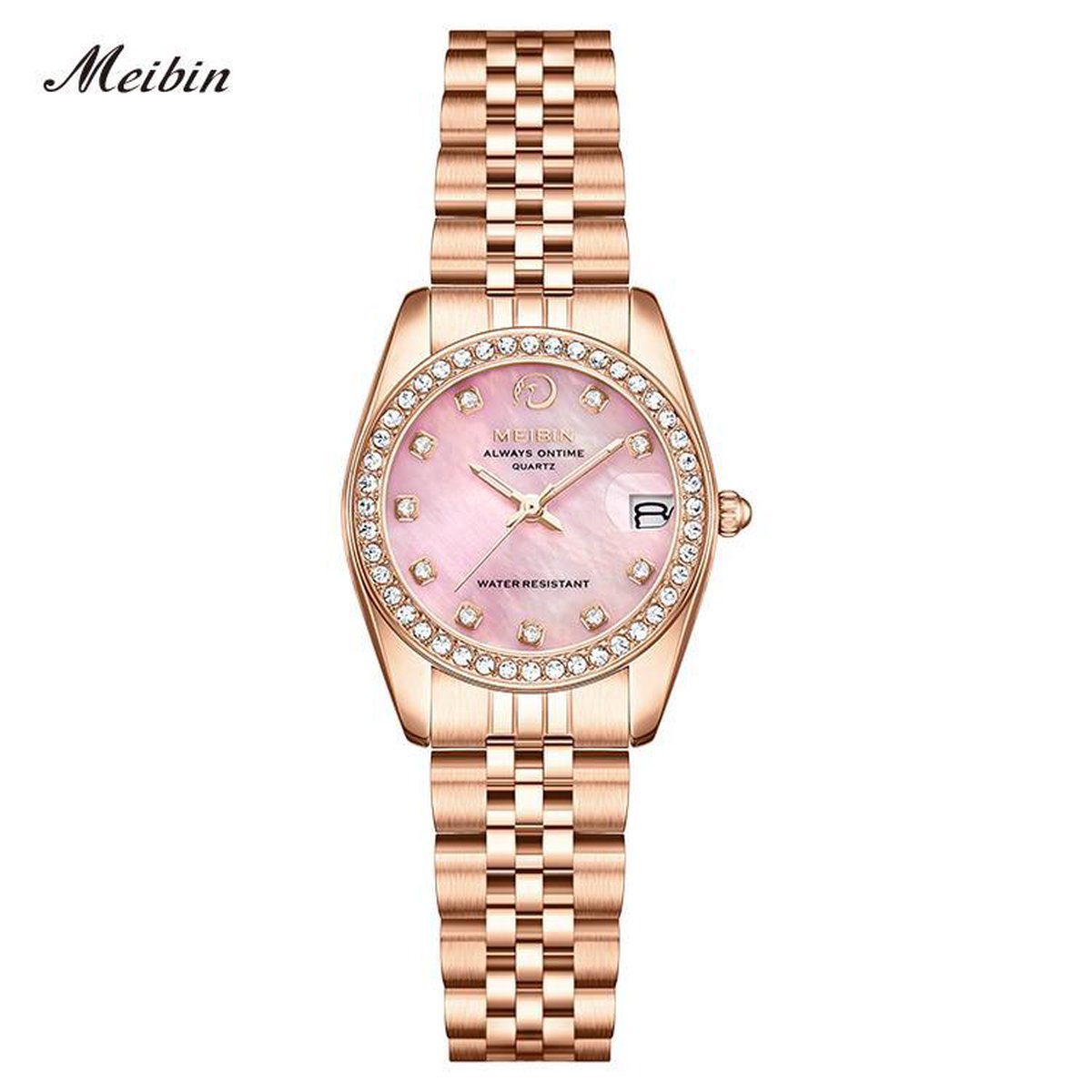 Longbo - Meibin - Dames Horloge - Rosé/Roze - 31mm (Productvideo)