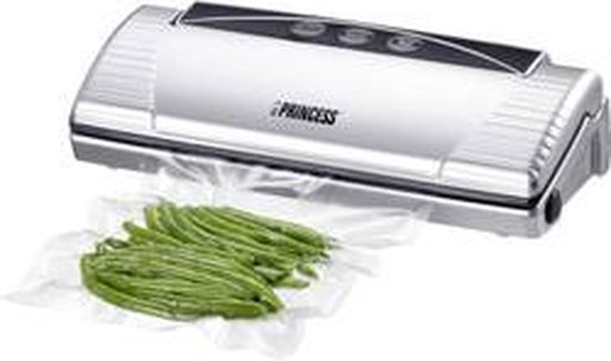 Princess 492967 Vacumeermachine – Inclusief 10 zakken - 2 standen - Ideaal om levensmiddelen luchtdicht te verpakken - Vacumeerapparaat - Vacuum Sealer