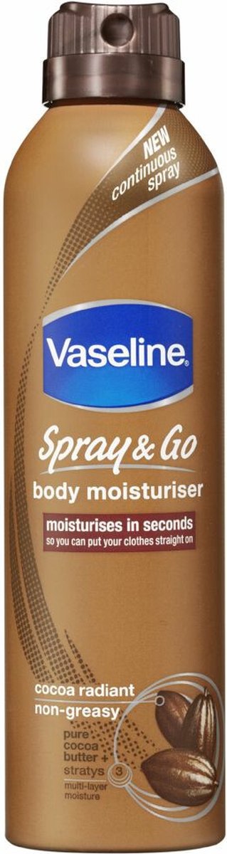 Bol.com Vaseline Bodylotion Spray Cocoa 190 ml aanbieding