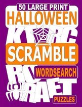50 Large Print Halloween Scramble Word Search Puzzles