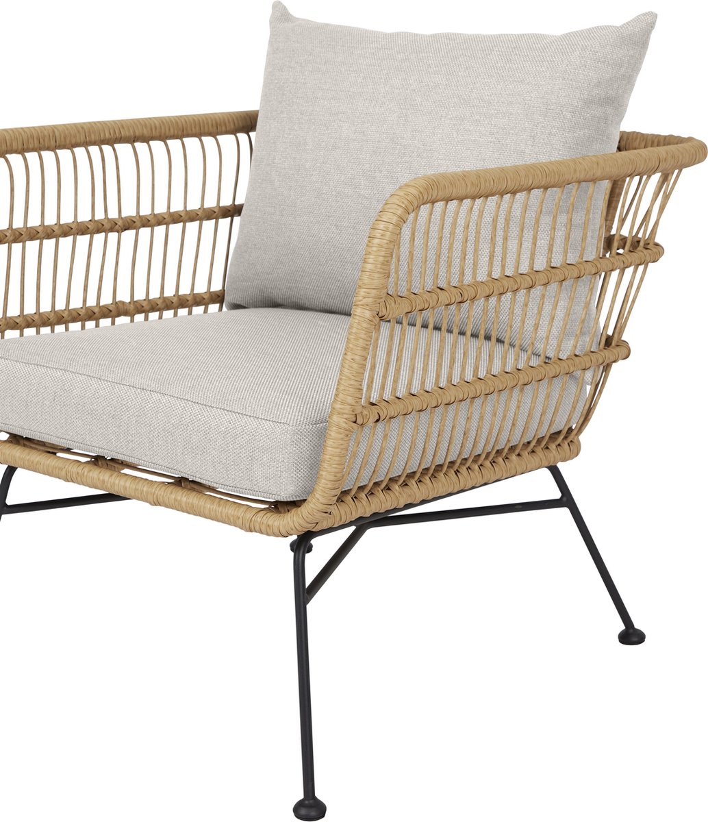 Nina tuinstoel incl. kussen, beige.