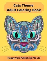 Cats Theme Adult Coloring Book
