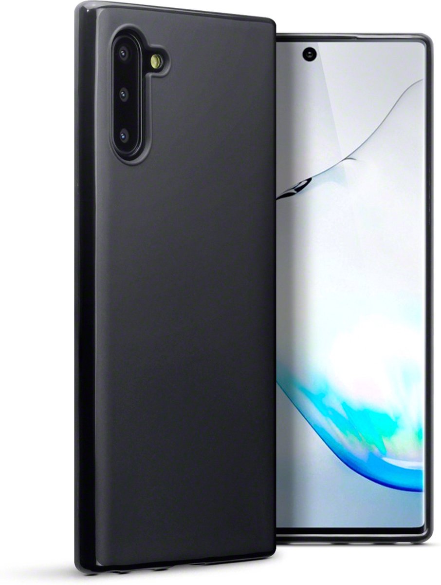 Qubits - Softcase hoes - Geschikt voor Samsung Galaxy Note 10 - Zwart