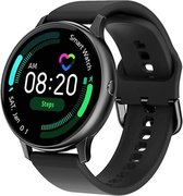 Tijdspeeltgeenrol smartwatch F68 ZWART - Stappenteller - Hartslagmeter - Bloeddrukmeter - Bluetooth - Waterdicht - Gezond - Fitness - 2020 model -