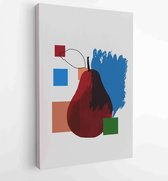Tropical fruits wall art background vector 3 - Moderne schilderijen – Vertical – 1912868905 - 50*40 Vertical