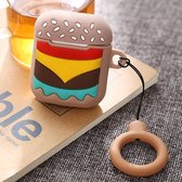 Airpods Hoesje - Airpods Case - Japanse Cartoon Kawaii Stijl Cute - Hamburger - Sinterklaas Cadeautjes - Schoencadeautjes Sinterklaas