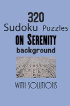 320 Sudoku Puzzles on Serenity background with solutions #92A8D1