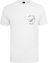 Mister Tee - Make Love Heren T-shirt - XS - Wit