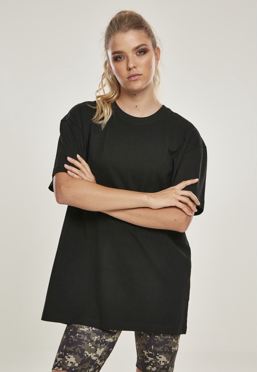 Urban Classics Oversized Boyfriend Tee Dames T-shirt – L Zwart