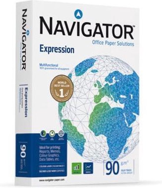 Gaan Inspectie baden Navigator Printpapier Expression A4 90 grams 5 pakken met 500 vellen |  bol.com