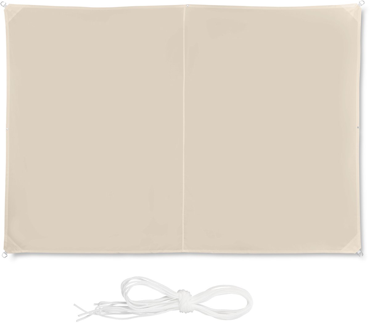 Schaduwdoek - 2x3 m - uv-bescherming - rechthoekig - beige