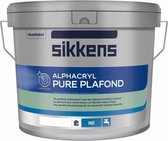 Sikkens Alphacryl Pure Plafond - Matte aanzetvrije plafondverf - waterbasisi - 10 L - RAL 9010 - Puur wit