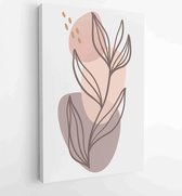 Botanical and gold abstract wall arts vector collection. 3 - Moderne schilderijen – Vertical – 1875552556 - 40-30 Vertical