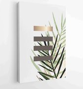 Botanical and gold abstract wall arts vector collection. 3 - Moderne schilderijen – Vertical – 1877836612 - 115*75 Vertical